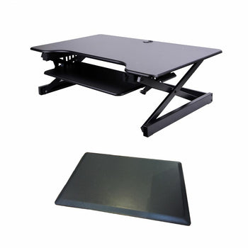 Lobamop Support Clavier Ergonomique Inclinable En Acrylique Noir - Rehausseur Anti-Fatigue Poignets Et Bras