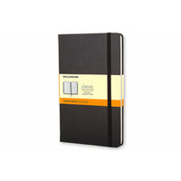 Moleskine - Cahier de notes à couverture rigide, format grand, réglé, noir, 5 po x 8 1/4 po-Format large : 5 po x 8 1/4 po