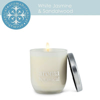 Aromabotanical – Bougie au parfum de jasmin et de bois de santal, taille petite (16-AB/005 JS)-Les bougies parfumées d’Aromabotanical créent du luxe pour les sens!
