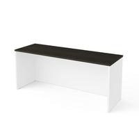 Bureau étroit sans caisson Bestar Pro-Concept Plus - blanc et gris profond-1