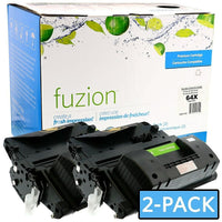 fuzion - HP CC364X (CC364XD) Cartouche De Toner Compatible - Haut Rendement - Noir - Paquet de 2-Couleur d'encre: Noir