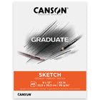 Canson - Bloc à croquis Graduate - 9 po L x 12 po H - couverture rabattable - 40 feuilles - (C31250P033)-Un carnet de croquis leger et durable pour la pratique artistique et l'etude des cours d'art