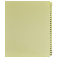 Mark Maker – Onglets séparateurs juridiques beiges, 1/25 onglets, format lettre, sans trous, numéros 76 à 100-Onglets séparateurs beiges, 1/25 onglets