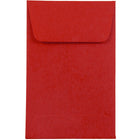 JAM Paper - Enveloppes à monnaie nº 1, 2,25 x 3,5 po, papier recyclé Brite Hue rouge, 50/paquet-Enveloppes à monnaie