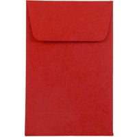 JAM Paper - Enveloppes à monnaie nº 1, 2,25 x 3,5 po, papier recyclé Brite Hue rouge, 50/paquet-Enveloppes à monnaie