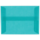 JAM Paper Enveloppes A6 translucides, aqua, 250/paquet-Enveloppes translucides en papier bleu aqua