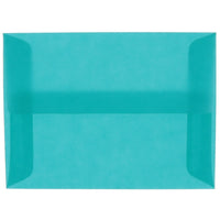 JAM Paper Enveloppes A6 translucides, aqua, 250/paquet-Enveloppes translucides en papier bleu aqua