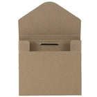 JAM Paper Porte-documents avec pochette à CD et fermeture à élastique, 5 x 5 5/8 x 3/8 po, brun kraft, 4/paquet-Rabat du portfolio : rabat en V