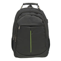 Sac à dos intelligent multi-poches avec port USB de Club Rochelier, Noir-Poignée supérieure à prise renforcée, pour un transport facile