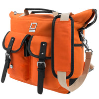 Lencca Mini Phlox Sac à Dos , Mignon Poids léger Mode Petit Sac à Dos, Orange-Poignée supérieure. Sac à dos. Messager