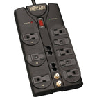 Tripp Lite – Protecteur contre les surtensions 3240 joules 8 prises, avec protection Ethernet, coaxiale et lignes de données-Couleur : Noir 