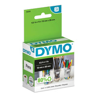 Dymo Étiquettes multi-usages de très petit format autoadhésives pour LW Label Writer, 0,5 po x 1 po, blanc, paq./1000-Dymo Paper utilise la technologie d'impression à transfert thermique pour une qualité nette, comparable au laser, avec un adhésif permanent
