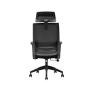 Brassex - Chaise de bureau executif Wesley, noir-Rotation à 360 degrés pour une grande liberté de mouvement, avec 5 roulettes pour une mobilité facile
