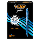 BIC - Stylos Gelocity à encre gel - rétractables - 0,7 mm - bleu - paquet de 12-Stylo gel à l’écriture fluide, idéal pour toutes les occasions