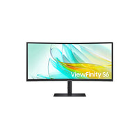 Samsung - ViewFinity S65UC Ultra-WQHD Moniteur incurvé 34 po avec HDR10 KVM, Haut-parleurs - LS34C654UANXGO-Écran : 34 pouces incurvé de type VA Ultra-WQHD