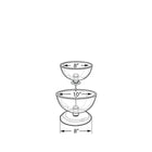 Azar Displays – Présentoir sur comptoir à bols de 2 niveaux de 8 et 10 po (720202)-Hauteur totale : 15 po
