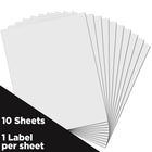 JAM Paper - Étiquettes autocollantes pleine page, 8 1/2 x 11 po, blanc, 3 packs de 10 étiquettes-Blanc