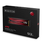 Disque SSD Adata GAMMIX S11 Pro 512 Go, M.2 PCI-E-La tête froide face au combat
Un dissipateur thermique au design inspiré par une voiture de sport confère à la S11 Pro son apparence et sa fraîcheur. Comparé aux SSD M.2 sans dissipateur thermique, le S11 Pro est plus frais jusqu’à 10 ° C, offrant une stabilité accrue du système.