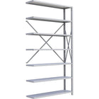 Metalware – Étagère enclenchable RK300, 7 tablettes, 48 x 24 x 88 po, gris pâle-Système de tablettes ajustables offrant un espace de rangement solide, mais économique qui convient à vos besoins