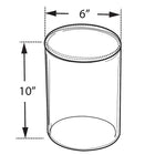 Azar Displays – Support cylindrique transparent, 6 x 10 po (556610)-Transparent