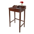 Winsome – Pupitre haut Brighton à 2 tiroirs-Le dessus la huche mesure 12,80 larg. x 3,70 prof. (po); Le compartiment ouvert mesure 12,80 larg. x 4,88 prof. x 1,97 haut. (po); Fini noyer.