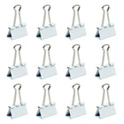 JAM Paper – Grandes pinces relieuses, 41 mm, blanc, 12/paquet (340BCwh)-5