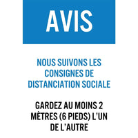 Autocollant Mark Maker Français Vinyle adhésif - Remarquez Nous Suivons Les Conseillers De Distance Sociale-Autocollant autocollant français face adhésive