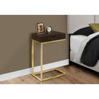 Monarch Specialties - 3236 Table D'Appoint - Metal Or/Espresso Et Tiroir-Base en métal doré qui se glisse facilement sous un canapé ou une chaise