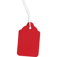 Crownhill - Étiquettes pour vente au détail, avec ficelle, 1 15/16 x 1 1/4 po, rouge-Idéales pour marquer les prix sur des articles dans les magasins de détail ou les boutiques