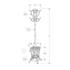 Monarch Specialties - 2060 Patere Avec Soutien Parapluie - Metal Noir-Un porte-parapluie pratique à la base ornée dââ‚¬â„¢élégants motifs de volutes