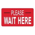 Eddie’s Hang-Up Display Ltd. - Décalcomanie de sol Please Wait Here, vinyle, 12 x 6 po, anglais-Conçu pour les sols commerciaux