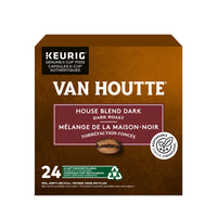 Van Houtte - Capsules K-Cup de café Mélange de la maison-noir - torréfaction foncée - pacquet de 24-Goût : Ce mélange est un café torréfié foncé bien équilibré avec des saveurs audacieuses et boisées.