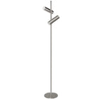 Dainolite - Lampadaire moderne Constance, chrome satiné avec diffuseur en acrylique givré, 12 W-Chrome satiné