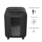 Fellowes − Déchiqueteuse à coupe-croisée Powershred LX85-Détruit également en toute sécurité les agrafes, les trombones, les cartes de crédit en plastique et les courriers indésirables non ouverts