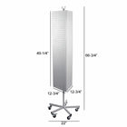 Eddie's - Planche à clous sur pied 70" H - Blanc-70" de haut, y compris le support de carte d'en-tête, 3 panneaux de 49" H x 12-1/2" W