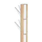 Umbra – Porte-manteaux Flapper, naturel/blanc (320361-668)-Fabriqué en havéa, MDF et aluminium coulé 