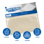 Educational Insights - Filtres lumineux de classe, 2' x 2', Whisper White, Ensemble de 4-Résistant à la chaleur et certifié sûr : Comprend quatre panneaux de filtre lumineux résistants à la chaleur de 2' x 2' et un certificat de conformité pour l'ignifuge