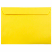 JAM Paper - Enveloppes Colourées pour catalogue de livrets 9 x 12 - Jaune recyclé - paquet de 50-Enveloppe jaune