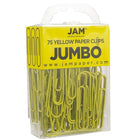 JAM Paper – Ensemble de fournitures de bureau, trombones géants et pince-notes moyens, jaune (4218339ye)-Jaune