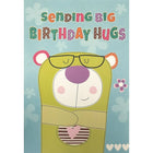 Rosedale – Cartes de souhaits et enveloppes d’anniversaire, Sending Big Hugs, doré, 5 1/2 x 8 po, 6/paquet (19776)-Imprimées sur papier cartonné non couché de haute qualité