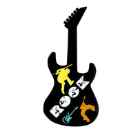 Cadre photo guitare de groupe rock,13x28,5po, noir-1