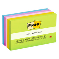 Post-it - Feuillets, collection Paradis floral, 3 po x 5 po, 100 feuillets/bloc, paquet de 5-Les Feuillets Post-it adhèrent fermement et se retirent proprement