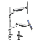 SHOPPINGALL Bras de moniteur extra-long à double vérin à gaz, empilé verticalement, pour écrans 15"-32" -SA-GA24L-Blanc-[COMPATIBILITÉ AMÉLIORÉE] Conçu pour accueillir en toute sécurité deux moniteurs de 15 à 32 pouces, chaque bras peut supporter jusqu'à 17,6 lb/8 kg. Les bras de montage sont compatibles avec les trous de montage VESA 75 mm x 75 mm ou 100 mm x 100 mm.