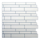 CTG Brands Multi Rectangular Wall Tile, 10" x 10", White, 6 Pack-Dimension parfaite : chaque feuillet de dosseret mesure 25,4cm L x 25,4cm H (10" L x 10" H) (environ 0,39 mètres carrés/4,17 pieds carrés par carton)