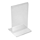 Eddies Hang-Up Display Ltd. Porte-affiche à chargement par le bas - acrylique transparent - 5 -5x3 -5 po - 12/paq-Support de panneau de comptoir