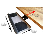 AnthroDesk - Plateau pour clavier avec réglage de la hauteur et de l'inclinaison-FONCTION COULISSANTE : réglez votre clavier à une distance parfaite du bureau (notez que le pivot peut être utilisé pour déplacer le plateau du clavier hors de vue)
