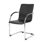 Nicer Furniture - chaise d'accueil empilable, 4 pièces, noir-Chaise empilable économique offrant une durabilité et un soutien lombaire supérieurs