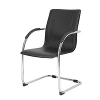 Nicer Furniture - chaise d'accueil empilable, 4 pièces, noir-Chaise empilable économique offrant une durabilité et un soutien lombaire supérieurs