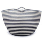 Truu Design - Panier de rangement avec poignées, 14.75 x 17", Blanc-Matière: Fait en coton naturel de haute qualité, sans danger pour les enfants