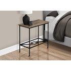 Monarch Specialties - 2075 Table D'Appoint - 22 po H/Taupe Fonce/Metal Noir-Fini sur tous les côtés pour un placement flexible dans un salon ou une chambre à coucher, ou dans n'importe pièce nécessitant une table d'appoint